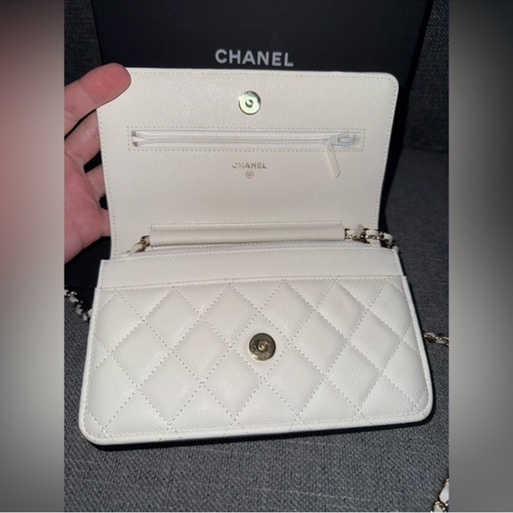 CHANEL CC charms classic wallet on chain caviar leather - Picture 12 of 14